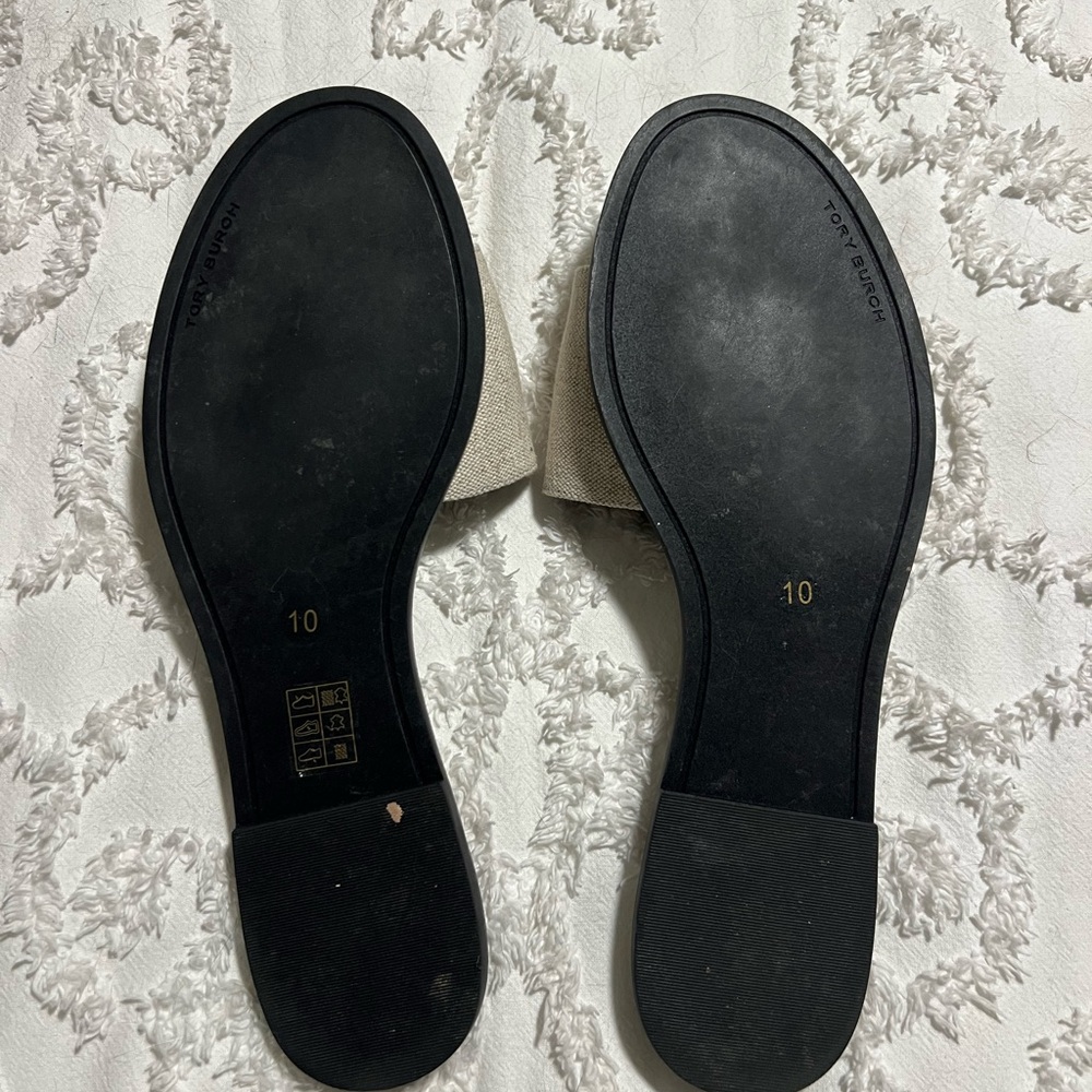 NWOT Tory Burch Ines jeweled linen sandals - Picture 6 of 6